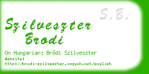 szilveszter brodi business card