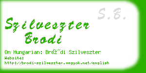 szilveszter brodi business card